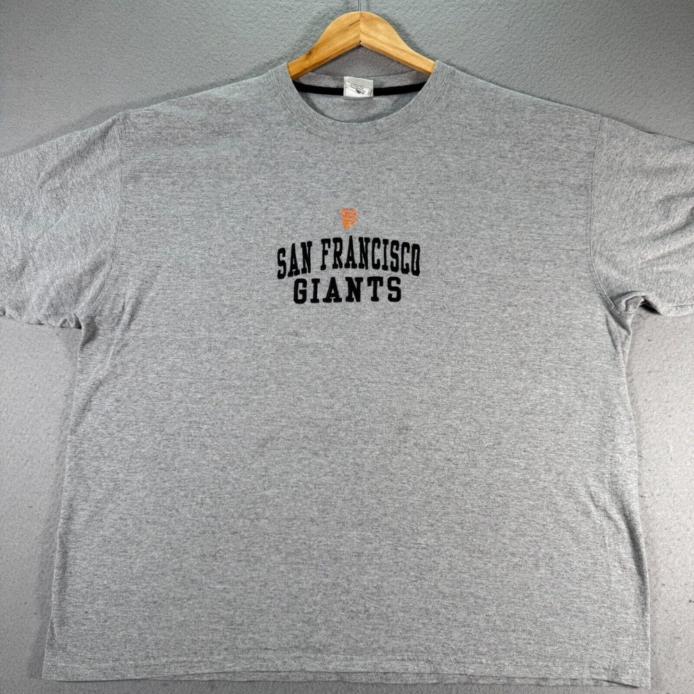 Vintage San Francisco Giants T-Shirt Mens 2XL Gray Lee Sport Embroidered MLB Y2K